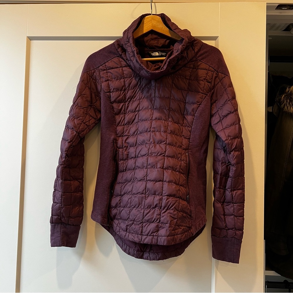 Purple North Face thermoball jacket
